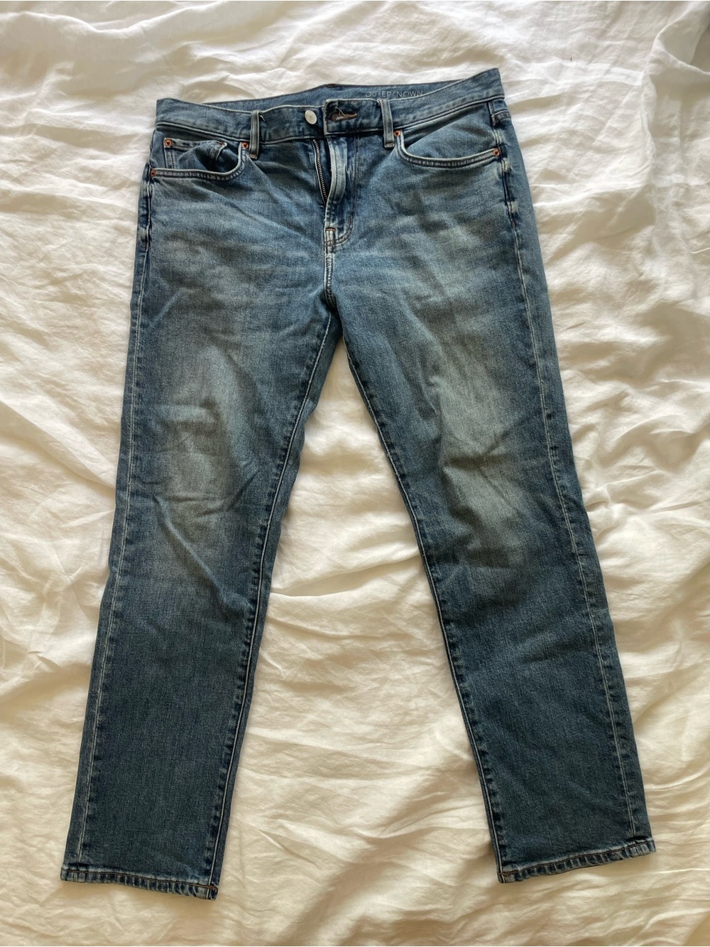 Outerknown S.E.A. Jeans Local Straight Fit Mens 33x30 Blue Organic Cotton